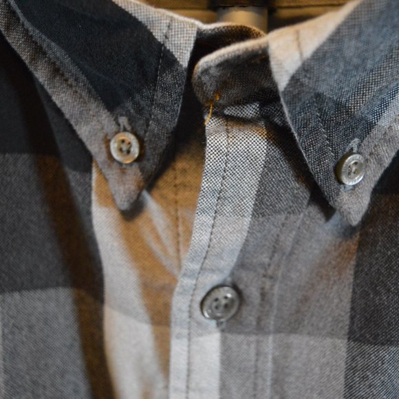 Timberland Men's Size XXL Black/White/Gray Buffalo Plaid Button Down Shirt - Picture 3 of 12